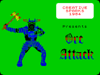 Orc Attack title screen for ZX Spectrum